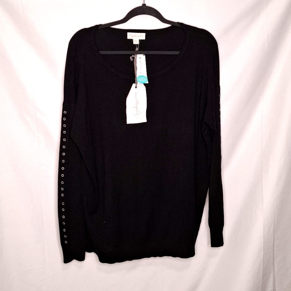 Magnolia Grace Long Sleeve Sweater Black Size XXL NWT